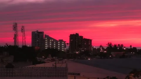 Night cityscape sunset Stock Footage 10786112