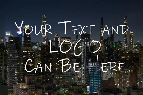 Night Cityscape Template After Effects stock