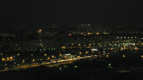 Night cityscape timelapse Stock Footage 849145