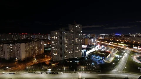 Night cityscape timelapse Stock Footage 123854803