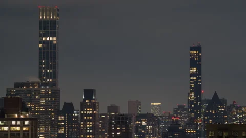 Night Cityscape Timelapse Stock Footage 257940125