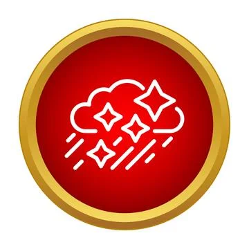 Night cloud with falling stars rain icon Illustrazione stock