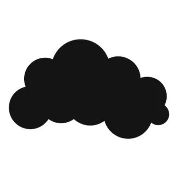 Night cloud icon, simple style. Illustrazione stock
