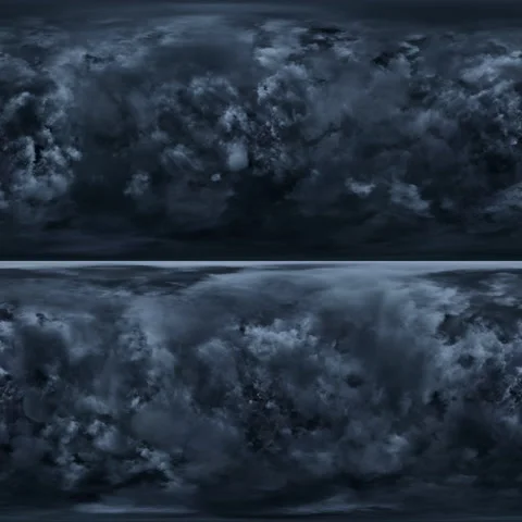 Night Clouds 360 VR Stereoscopic Panoramic 스톡 동영상 143609568