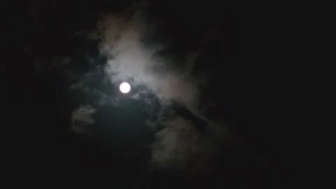 Night clouds and moon. Full Moon And Clouds At Night. Stock Footage 132340655