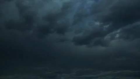 Night. Clouds clearing. Sunrise.  Sky clearing. Time-lapse Видео 343733294