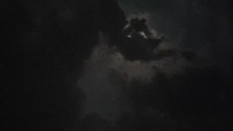 Night Clouds Hyperlapse Full Moon in India Stock Footage 215710293