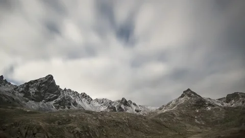 Night cloudy sky over the mountains timelapse in Kackar Mountains, Turkey Stock Footage 143871017
