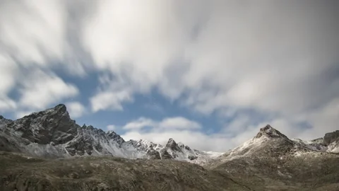 Night cloudy sky over the mountains in Kackar Mountains, Turkey Stock Footage 143871135