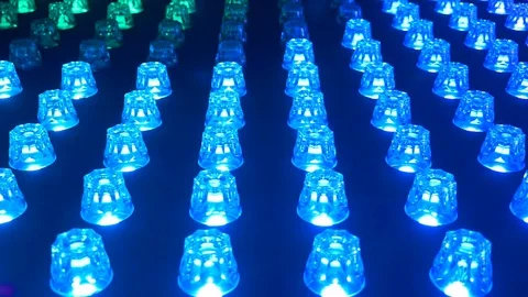 Night club lights. Vivid background. 4K. Stock Footage