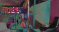 Night club scenes - hot gogo dancer works the pole - with effects - part 3 HD Footage