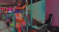 Night club scenes - hot gogo dancer works the pole - with effects - part 2 HD Footage