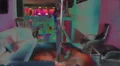 Night club scenes - hot gogo dancer works the pole - with effects - part 1 HD Footage