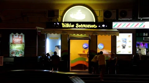 Night coffee house Video stock 825624