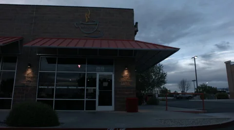 Night coffee shop Stock Footage 45022133