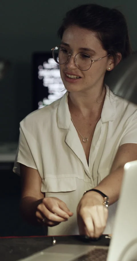 Night, computer and people with hardware for IT maintenance, repair and Stock Footage 329771387