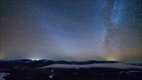 Night on the Continental Divide Stock Footage 84579648