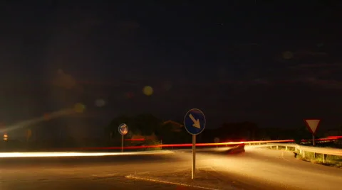 Night corner  timelapse, Stock-Footage 514852