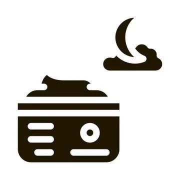 Night Cream Icon Vector Glyph Illustration Stock Illustration
