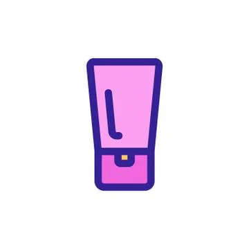 Night cream icon vector. Isolated contour symbol illustration 스톡 일러스트