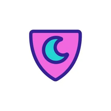 Night cream icon vector. Isolated contour symbol illustration 스톡 일러스트
