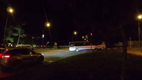 Night crossroad time lapse Vídeo Stock 71796896