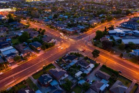 Night crossroads Stock Photos