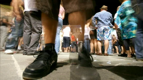 Night crowd Stock Footage 877561