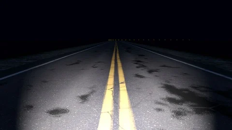 Night curved road loop Stock Footage 93735891