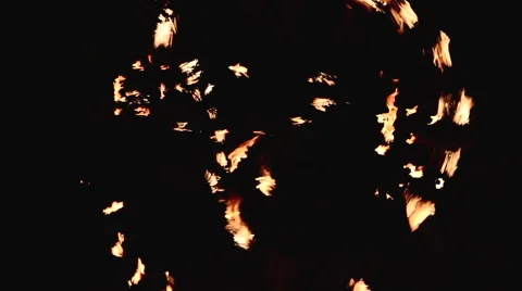 Night Dancing with fire Stock Footage 55186413