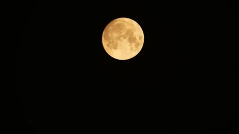 A night dark sky with large moon Stock Footage 205597930