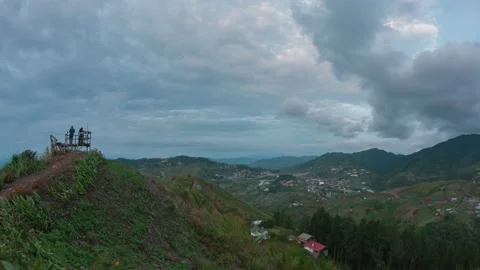 Night to day 4K time lapse Kundasang Stock Footage 143245252