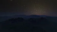 Night To Day Hyperlapse Animation Of A Voyage Over Wintry Mountain Tops Stock Footage