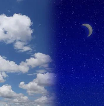 Night into day Stock Illustration