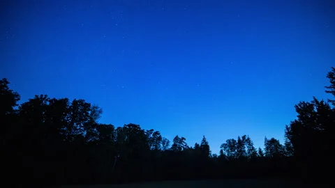 From night to day night sky time lapse. Holy grail starry sky. Stock Footage 247767545