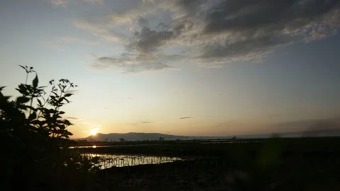 Night To Day Ocean mountains Time Lapse Stock Footage 222506945
