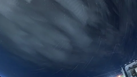 Night to day. Time lapse of starry night, galaxy stars moving Stock Footage 304580682