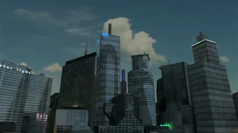 Night descends on the city Stock Footage 11090194