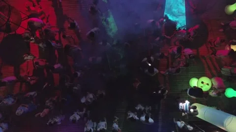 Night disco on the pier Video stock 152047845