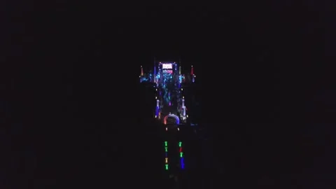Night disco on the pier Video stock 152048123