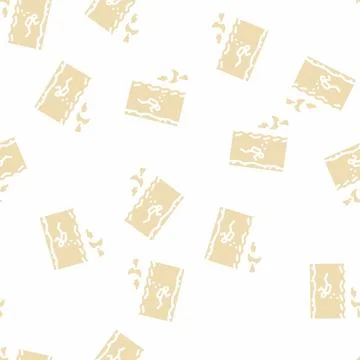 Night diving course glyph vector seamless pattern Stockillustratie