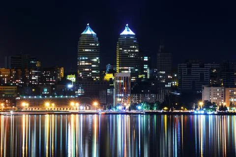 Night in Dnipropetrovsk Stock Photos