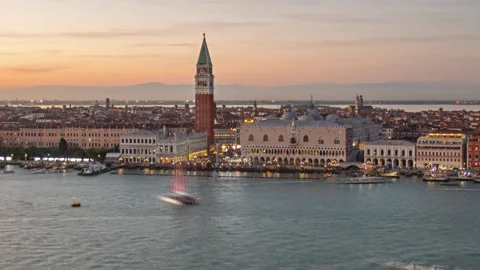 Night Doge's Palace hyperlapse, Venice Vídeo Stock 293950778