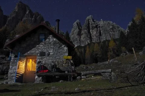 Night in the Dolomites Stock Photos
