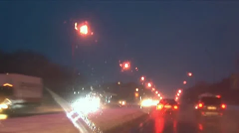 Night drive 1 Stock Footage 10713765