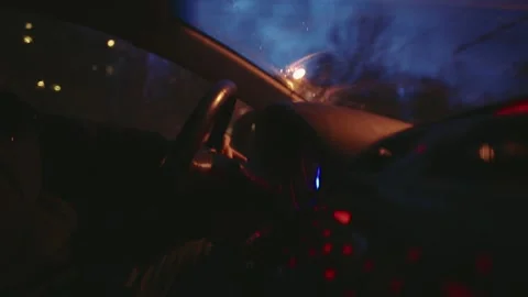 Night drive in the city Stock Footage 170555586
