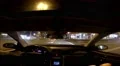 Night drive inner city wide angle view dash cam HD Footage
