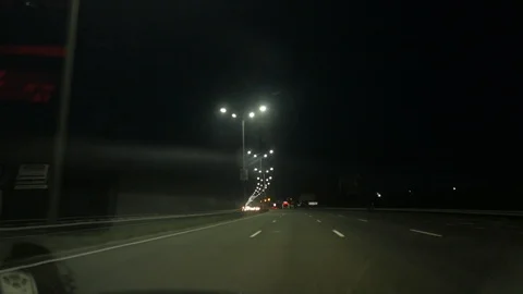 Night Drive. kiev Stock Footage 89411413