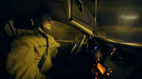 Night drive speed 002 Stock Footage 43837408