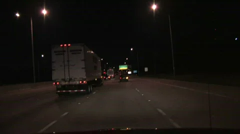 Night Drive Time Lapse Stock Footage 280339